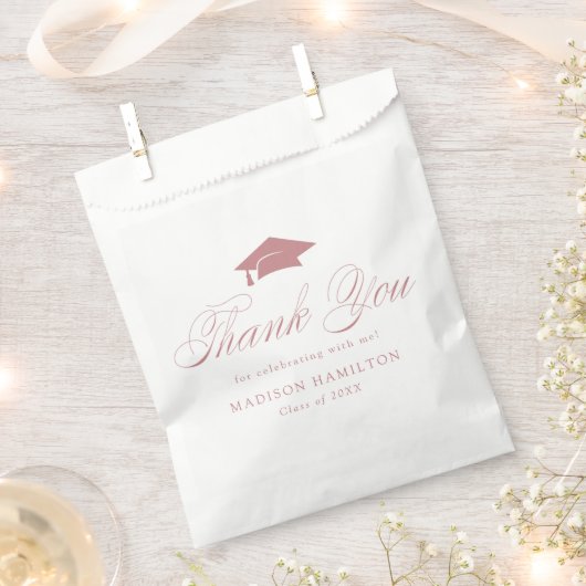 書道エレガント卒業ありがとう フェイバーバッグ (クリップ留めされた状態)