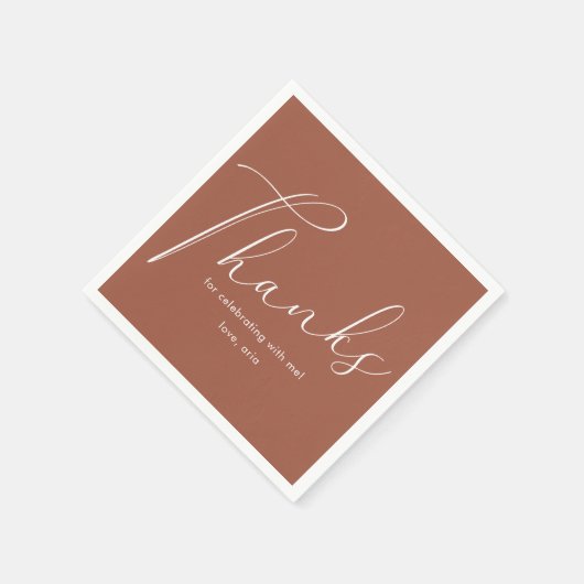 書道エレガント卒業パーティーありがとう スタンダードカクテルナプキン (角)