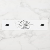 書道エレガント卒業 ペットボトルラベル (シングルラベル)