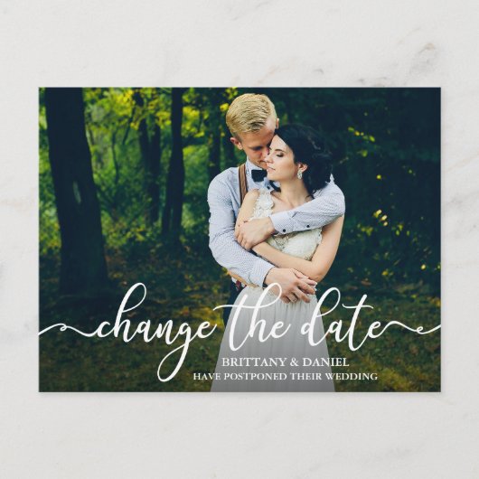 書道エレガント台写真の日付の変更 ポストカード (正面)