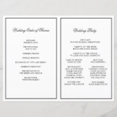 書道エレガント台本の折り結婚式 プログラム (裏面)