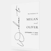 書道エレガント台本の結婚歓迎フロスト アクリルサイン (傾斜)