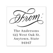 書道エレガント台本ホリデー差出人住所 セルフインキングスタンプ (デザイン)