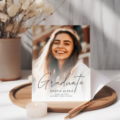 書道エレガント台本2枚の写真卒業 招待状