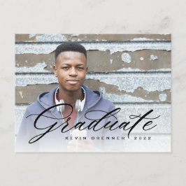 書道エレガント大学院写真パーティー インビテーションポストカード