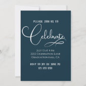 書道エレガント大学院写真招待状 カード (裏面)