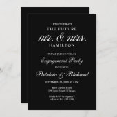 書道エレガント婚約パーティ招待状 案内状 (正面/裏面)