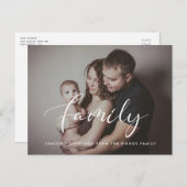書道エレガント家族の休暇写真 ポストカード (正面/裏面)