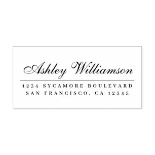 書道エレガント差出人住所ゴム印 ラバースタンプ