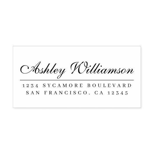 書道エレガント差出人住所 セルフインキングスタンプ (デザイン)