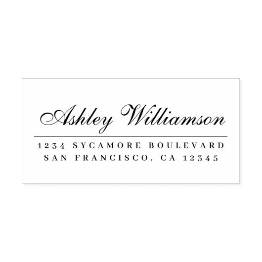 書道エレガント差出人住所 セルフインキングスタンプ (デザイン)