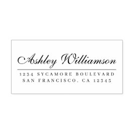 書道エレガント差出人住所 ラバースタンプ