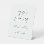 書道エレガント席を探すオープンシート 台座サイン (正面)