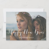 書道エレガント年末年始の写真カード シーズンカード (正面)