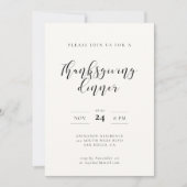 書道エレガント感謝祭ディナー 招待状 (正面)