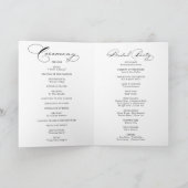 書道エレガント折り結婚式 プログラム (内部)