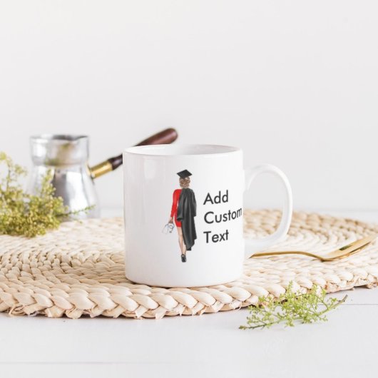書道エレガント文字カスタム卒業コーヒー コーヒーマグカップ