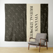 書道エレガント文字パターンブライダル背景 タペストリー (インサイチュ(横))