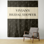 書道エレガント文字パターンブライダル背景 タペストリー (インサイチュ)