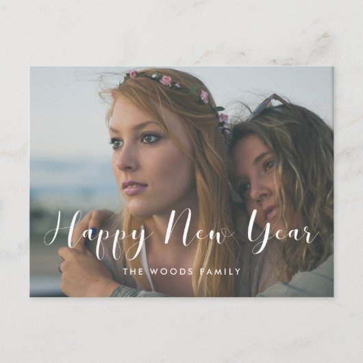 書道エレガント新年の休日の写真 ポストカード (正面)