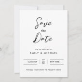 書道エレガント日付カードの保存 招待状 (正面)