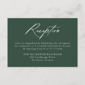 書道エレガント林グリーンウェディングレセプション エンクロージャーカード (正面)