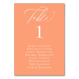 書道エレガント桃の座席表カード テーブルナンバー