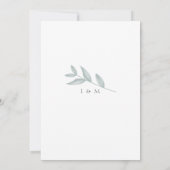 書道エレガント植物学リハーサルディナー 招待状 (裏面)