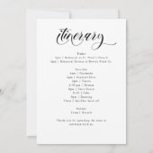 書道エレガント歓迎の結婚日程 招待状 (裏面)