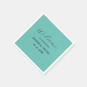 書道エレガント歓迎結婚の スタンダードカクテルナプキン (角)