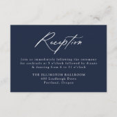 書道エレガント海軍ウェディングレセプション エンクロージャーカード (正面)
