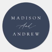 書道エレガント海軍結婚の ラウンドシール (正面)