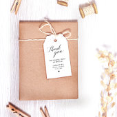 書道エレガント白黒ありがとう ギフトタグ