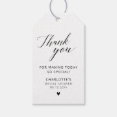 書道エレガント白黒ありがとう ギフトタグ (正面)