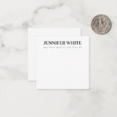 書道エレガント白黒はっきりしたレトロ ノートカード (正面/裏面インサイチュ)