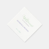 書道エレガント白黒ウェルカム結婚ズ スタンダードカクテルナプキン (角)