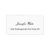 書道エレガント白黒クラシカル ラベル (正面)