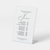 書道エレガント白黒サロン価格表 台座サイン (正面)