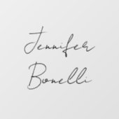 書道エレガント白黒プレーンシンプル名 ウィンドウサイン (シート)