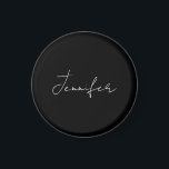 書道エレガント白黒プレーンシンプル名 マグネット<br><div class="desc">美しい筆跡で美しい書道をお探しですか？このシンプルデザインは目を引く。この商品は見る人にすぐに感動を与える。そして素晴らし風情のあるデザインは、すぐにあなたの人間関係と家族の質を反映する。</div>