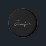 書道エレガント白黒プレーンシンプル名 マグネット<br><div class="desc">美しい筆跡で美しい書道をお探しですか?このシンプルデザインは目を引く。この商品は見る人にすぐに感動を与える。そして素晴らし風情のあるデザインは、すぐにあなたの人間関係と家族の質を反映する。</div>