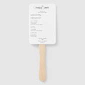 書道エレガント白黒結婚式 プログラム ハンドファン (裏面)