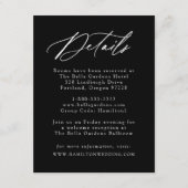 書道エレガント白黒詳細 エンクロージャーカード (正面)