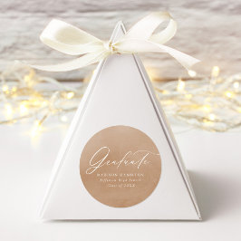 書道エレガント砂の水彩画卒業 ラウンドシール