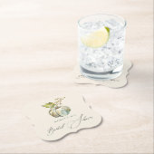 書道エレガント秋カボチャブライダルシャワー ペーパーコースター (インサイチュ)