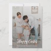 書道エレガント素朴写真ハッピーイースター シーズンカード (正面)