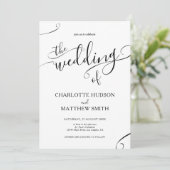 書道エレガント結婚式招待状 招待状 (スタンド正面)