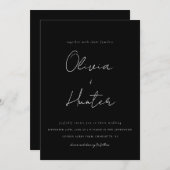 書道エレガント結婚式招待状 招待状 (正面/裏面)