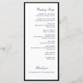 書道エレガント結婚式 プログラムモダンカード メニュー (裏面)