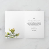 書道エレガント緑離れの母の日 カード (内部)